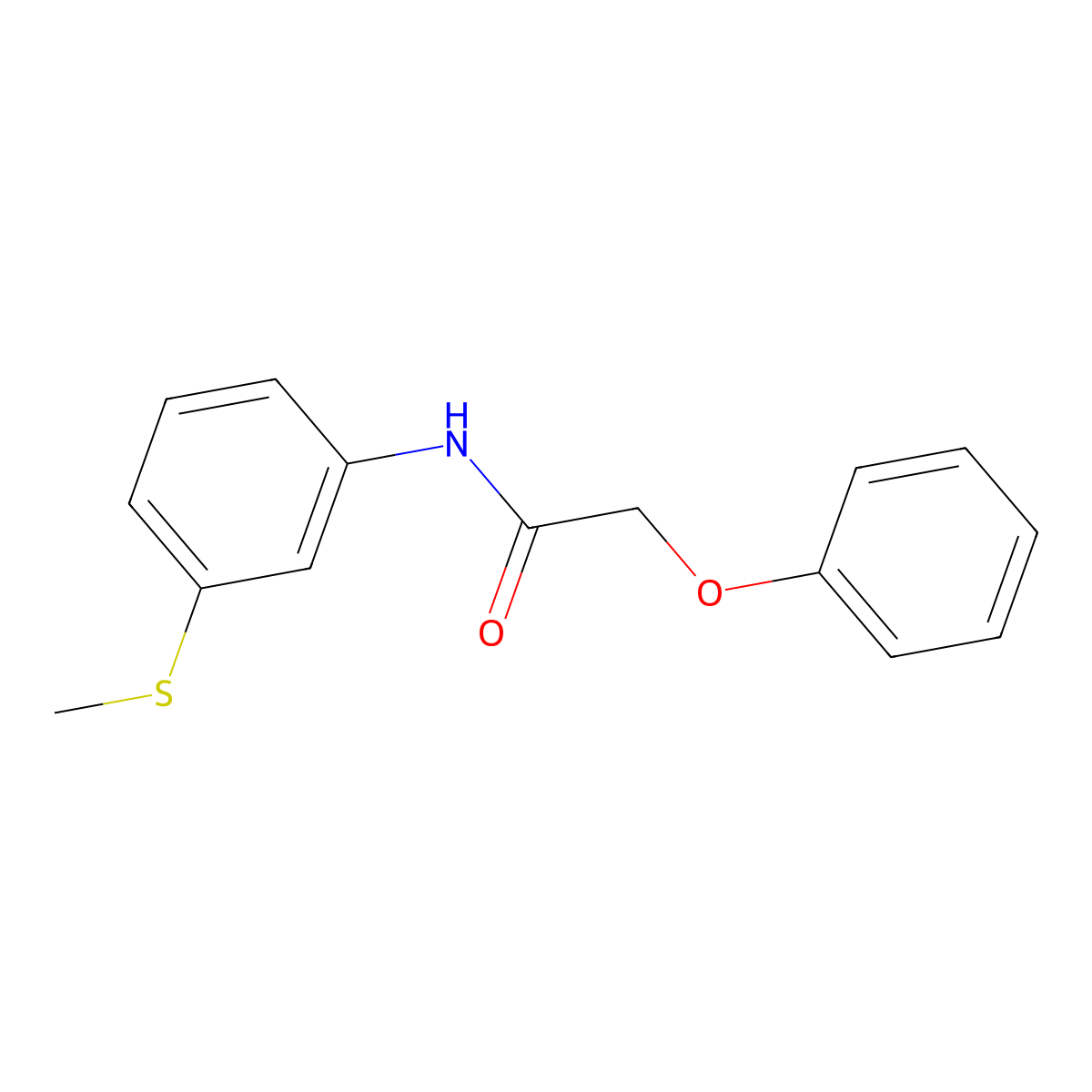N-(3-methylsulfanylphenyl)-2-phenoxyacetamide molecular structure, CAS 591731-83-8