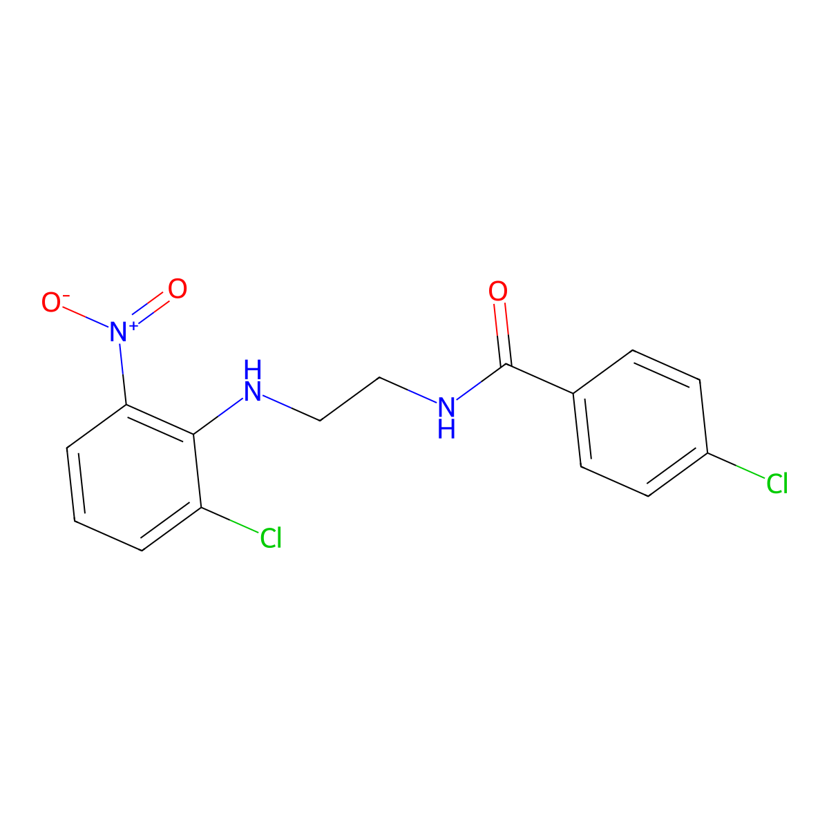 4-chloro-N-[2-(2-chloro-6-nitroanilino)ethyl]benzamide molecular structure, CAS 591735-78-3