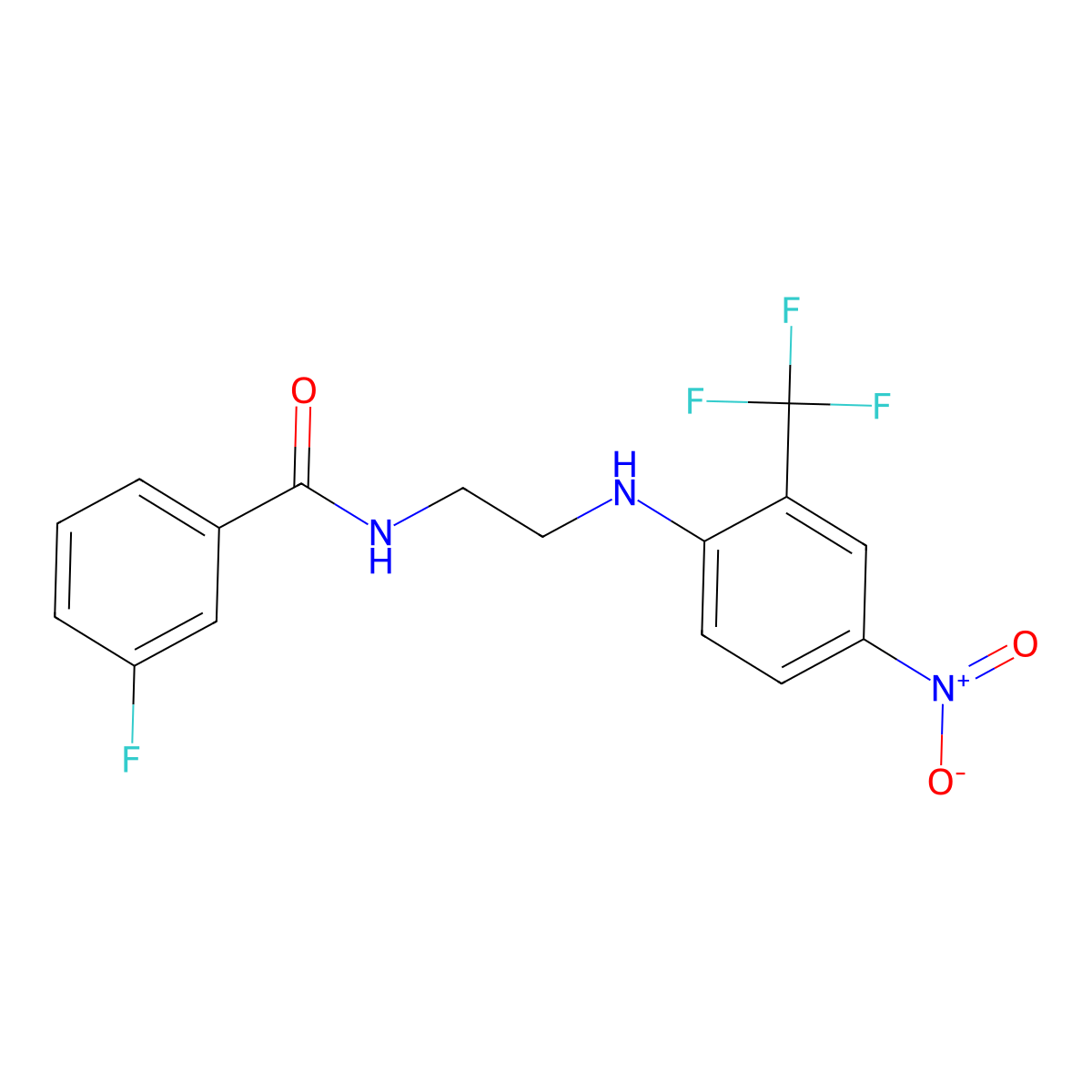 3-fluoro-N-[2-[4-nitro-2-(trifluoromethyl)anilino]ethyl]benzamide molecular structure, CAS 591735-82-9