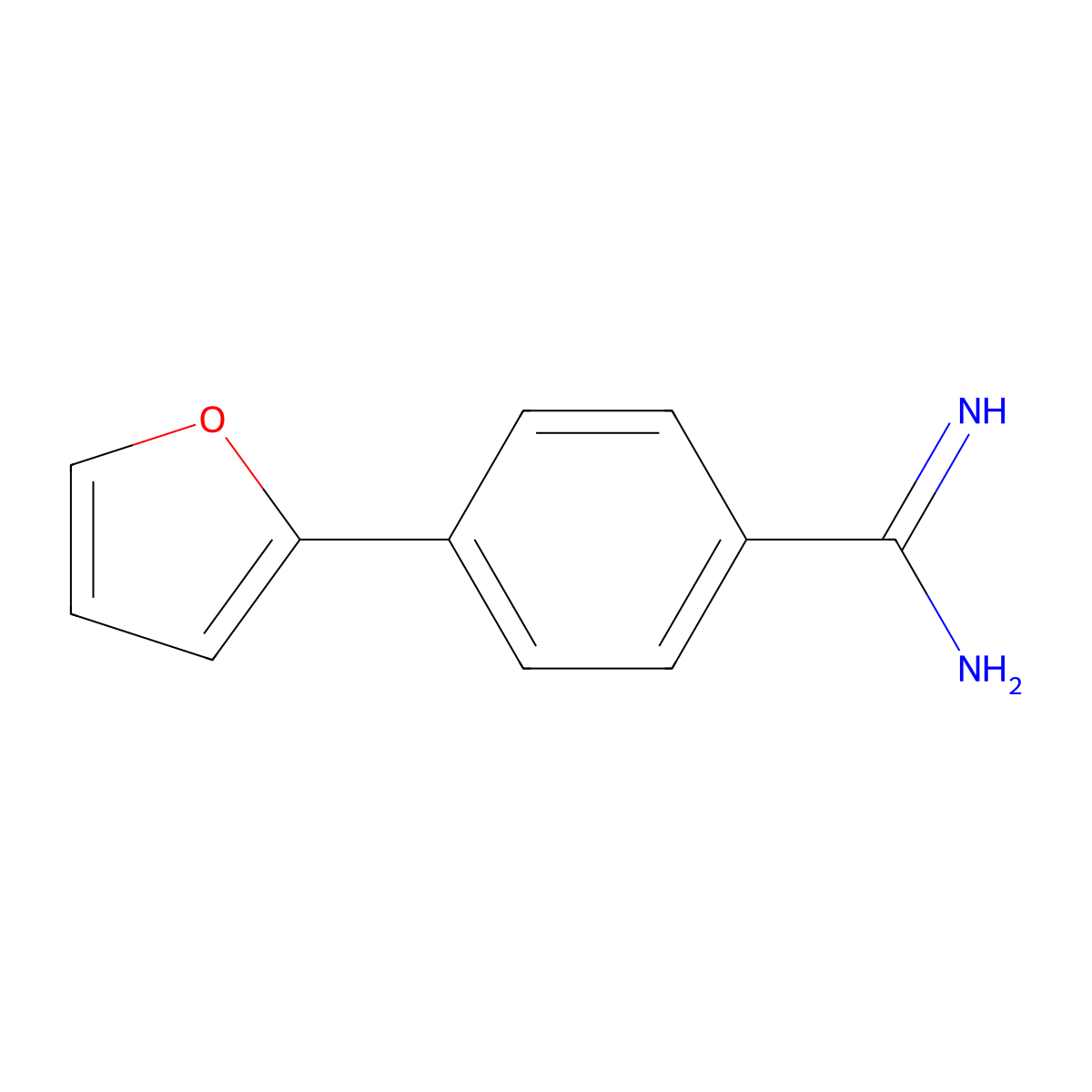 4-(Furan-2-yl)benzene-1-carboximidamide molecular structure, CAS 591735-87-4