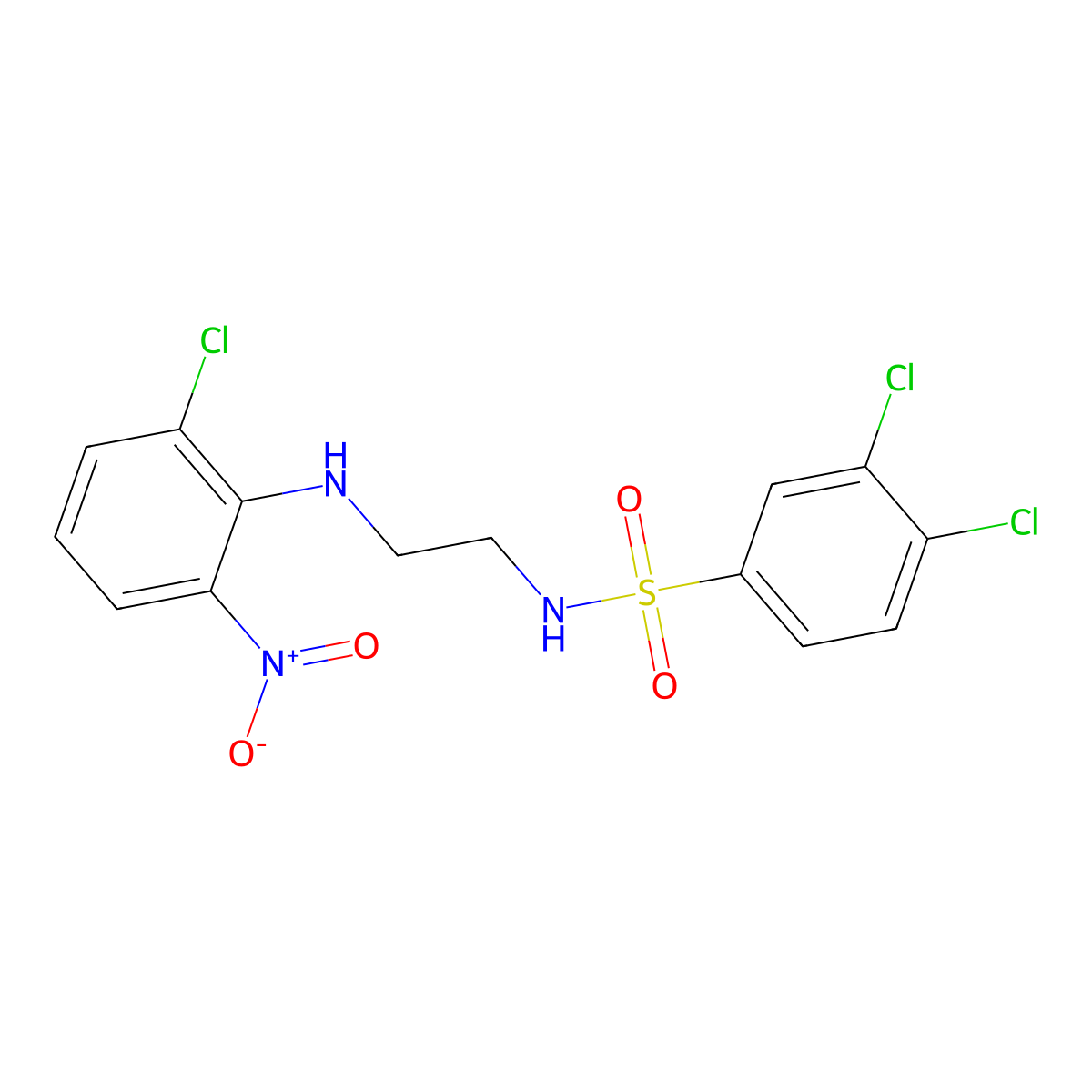 3,4-dichloro-N-[2-(2-chloro-6-nitroanilino)ethyl]benzenesulfonamide molecular structure, CAS 591735-96-5