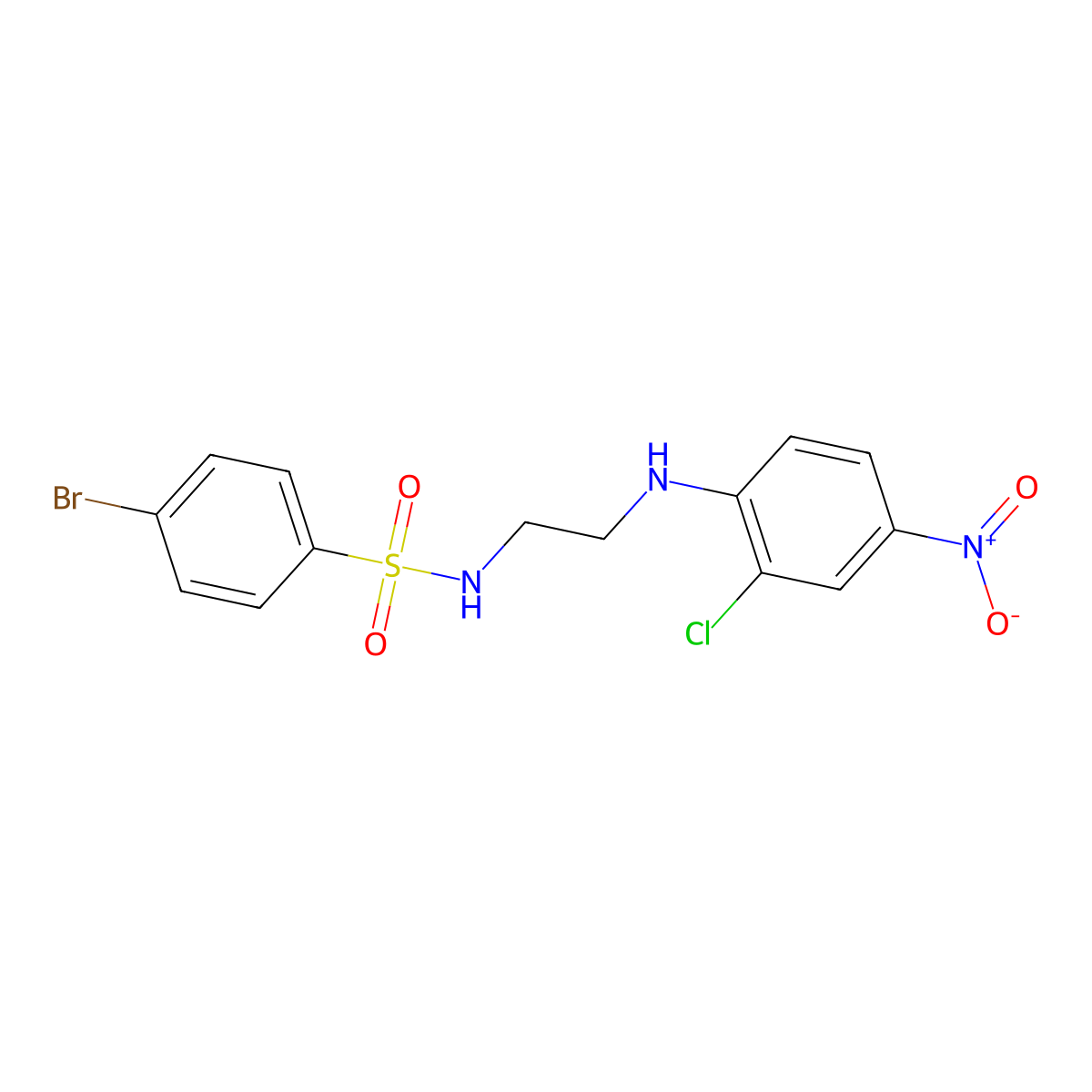 4-bromo-N-[2-(2-chloro-4-nitroanilino)ethyl]benzenesulfonamide molecular structure, CAS 591736-27-5