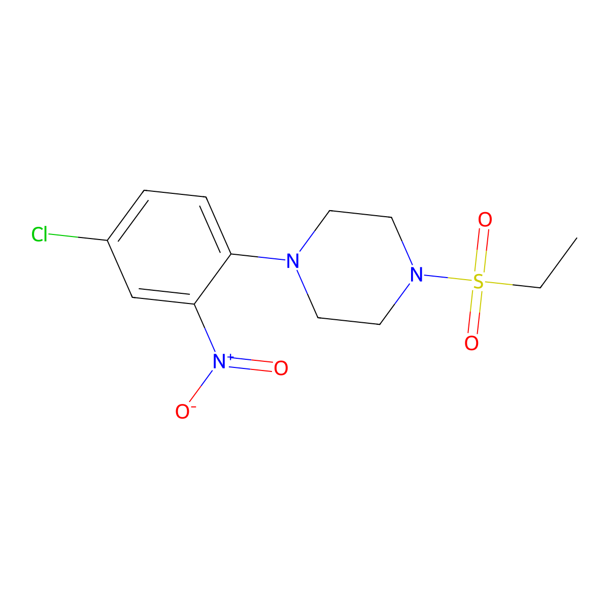1-(4-Chloro-2-nitrophenyl)-4-(ethylsulfonyl)piperazine molecular structure, CAS 591736-31-1