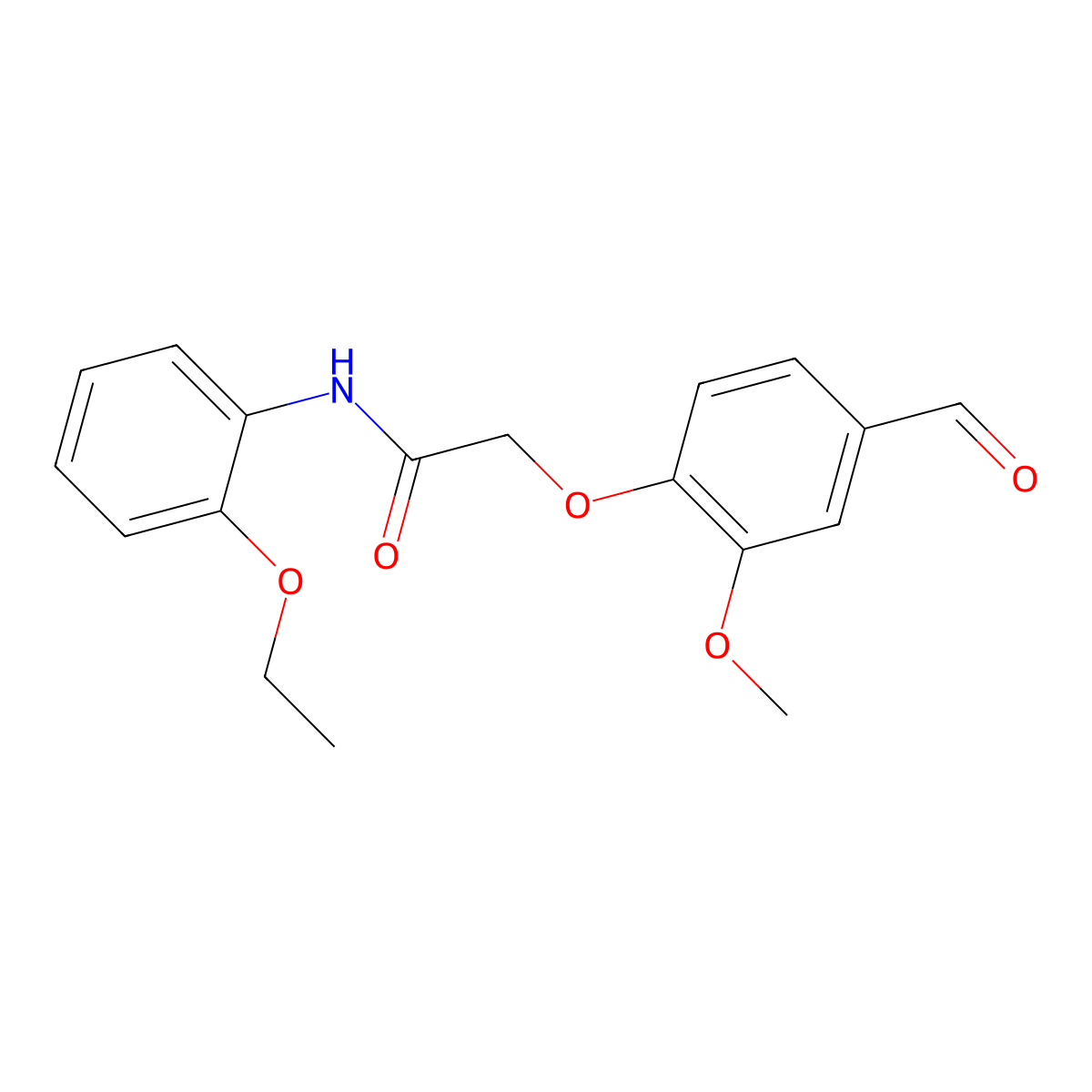 N-(2-ethoxyphenyl)-2-(4-formyl-2-methoxyphenoxy)acetamide molecular structure, CAS 591747-13-6