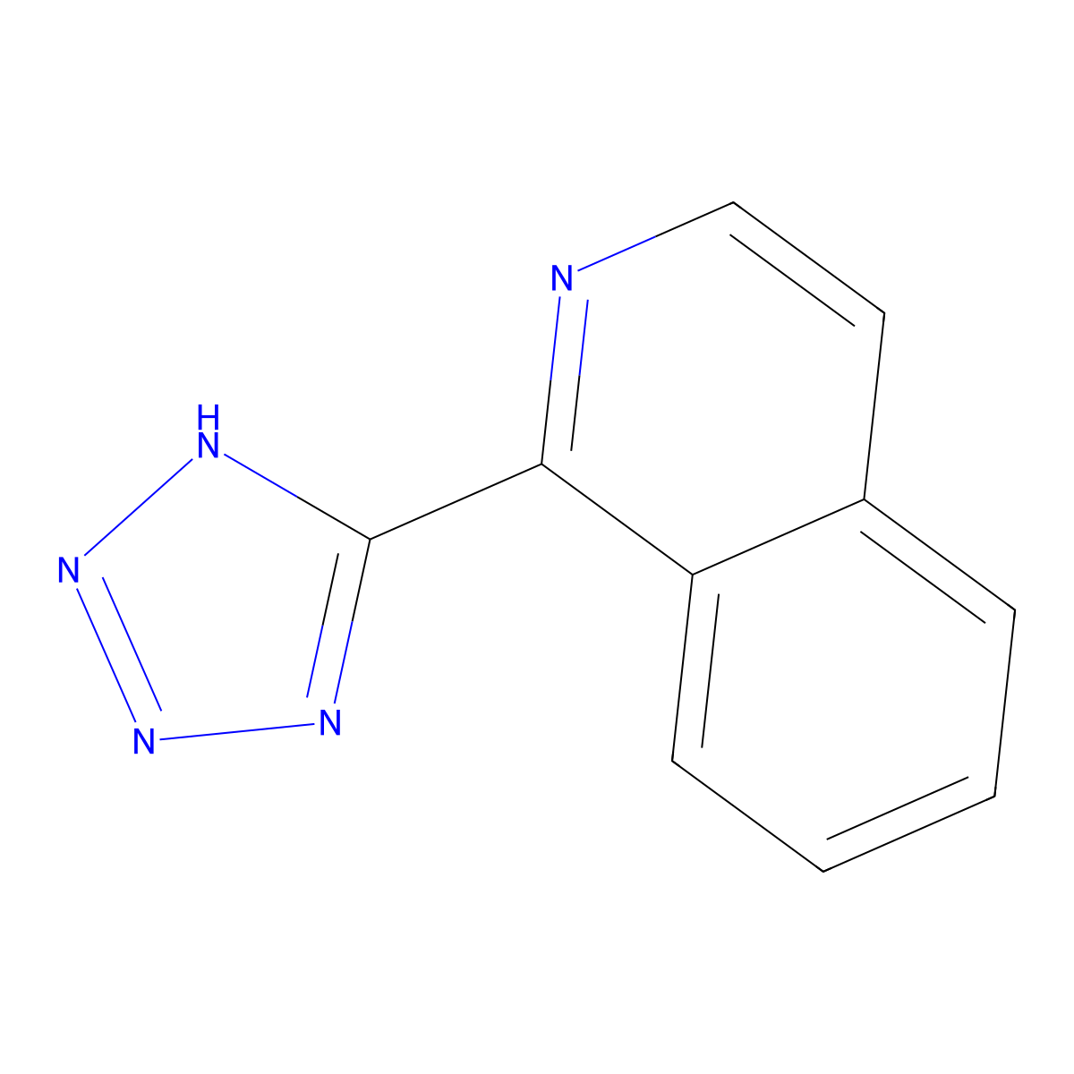 1-(1H-1,2,3,4-tetrazol-5-yl)isoquinoline molecular structure, CAS 59175-48-3