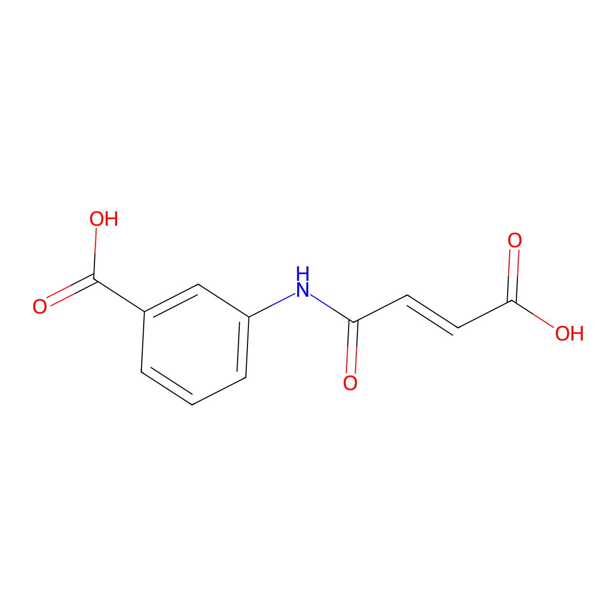 3-(3-Carboxyprop-2-enoylamino)benzoic acid molecular structure, CAS 591750-27-5