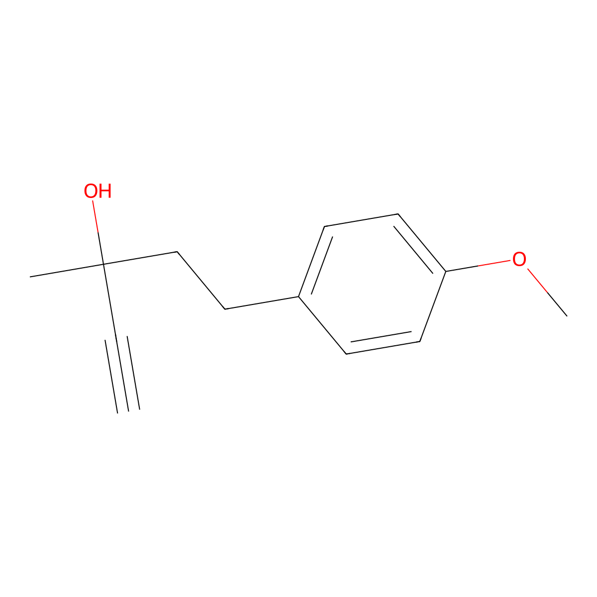 5-(4-Methoxyphenyl)-3-methylpent-1-yn-3-ol molecular structure, CAS 591760-05-3