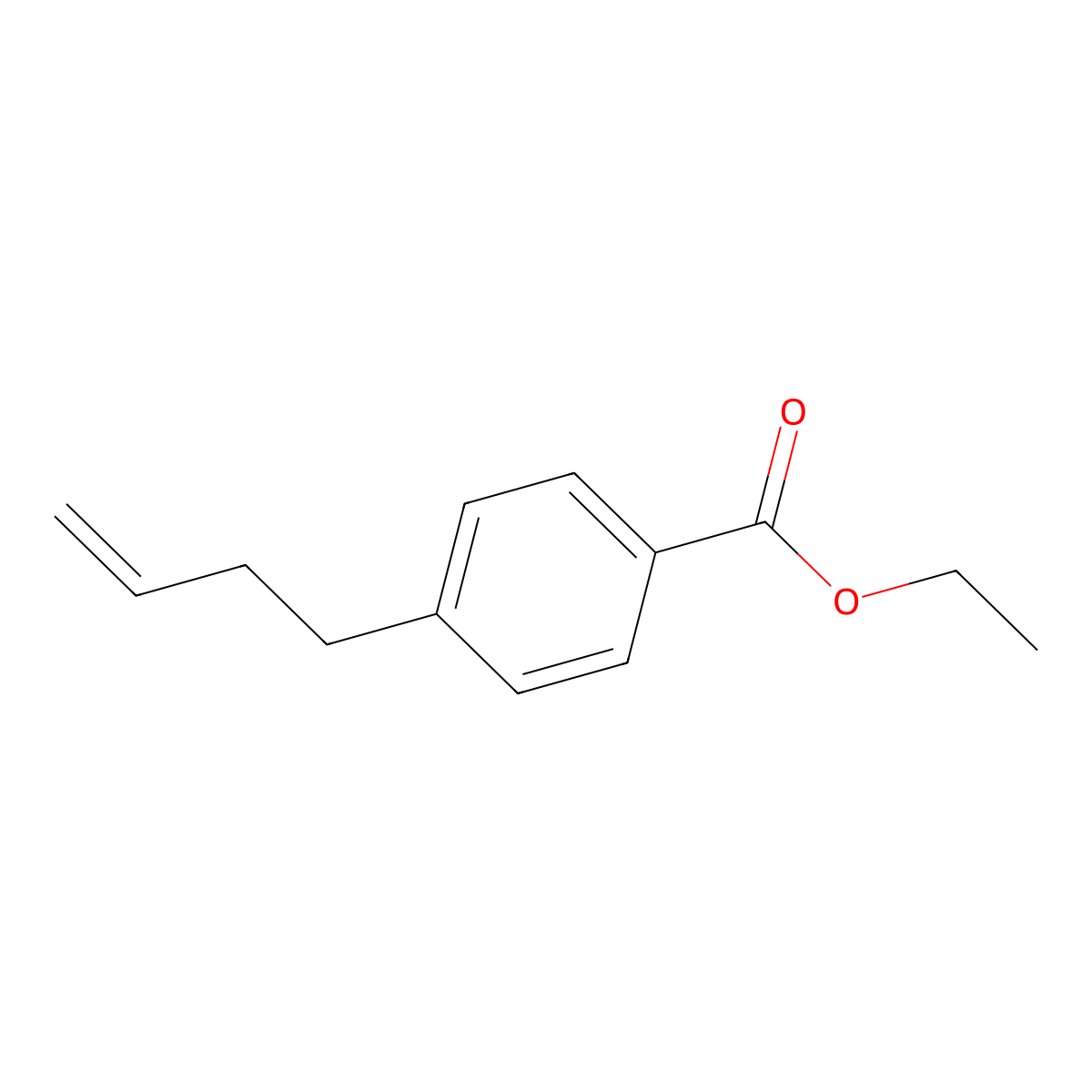 4-(4-Carboethoxyphenyl)-1-butene molecular structure, CAS 591760-20-2