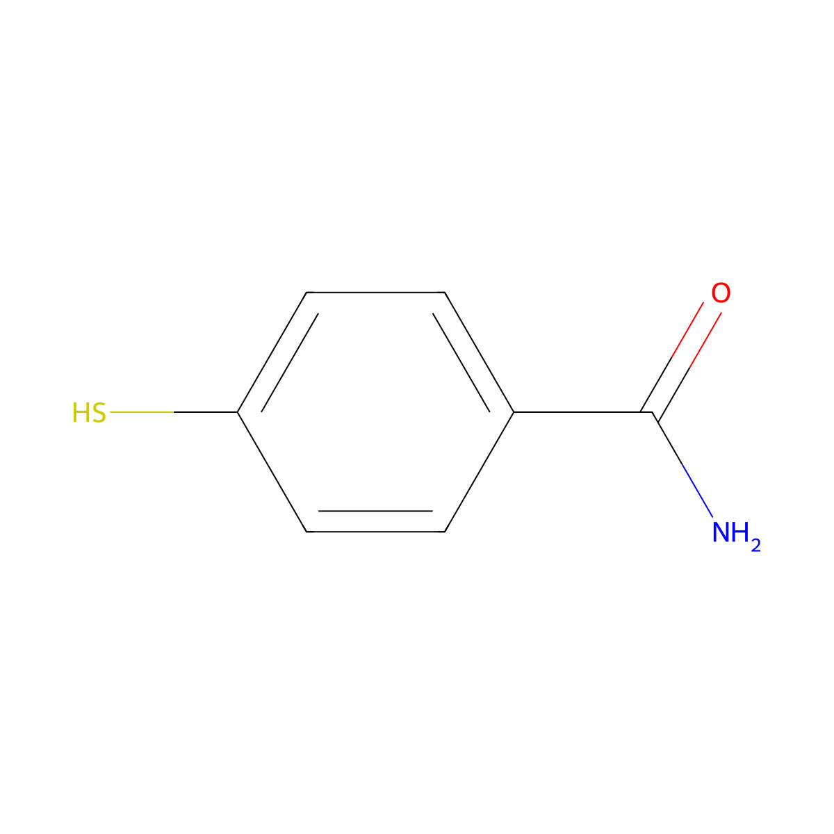 4-Mercapto-benzamide molecular structure, CAS 59177-46-7