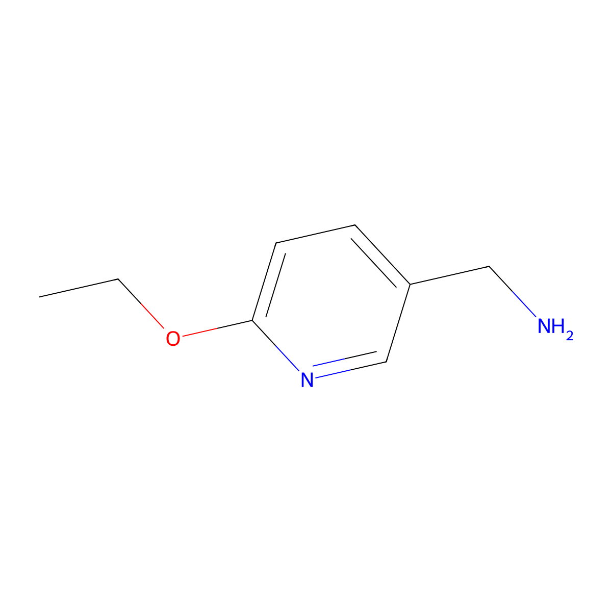 (6-Ethoxypyridin-3-yl)methanamine molecular structure, CAS 591771-82-3