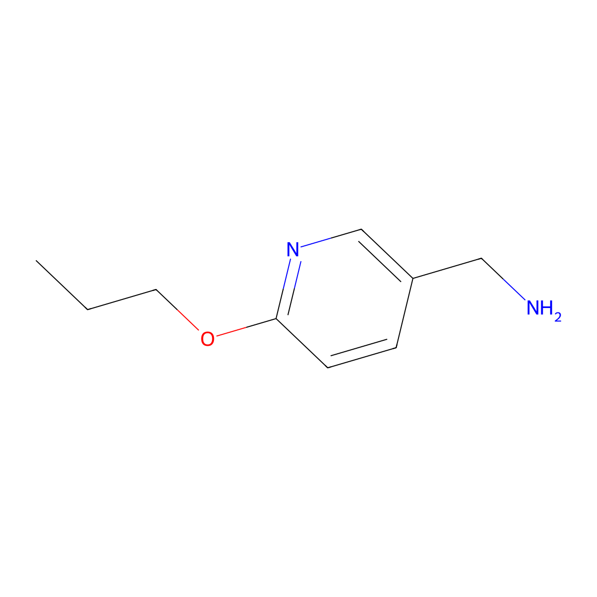 (6-Propoxypyridin-3-yl)methanamine molecular structure, CAS 591771-83-4