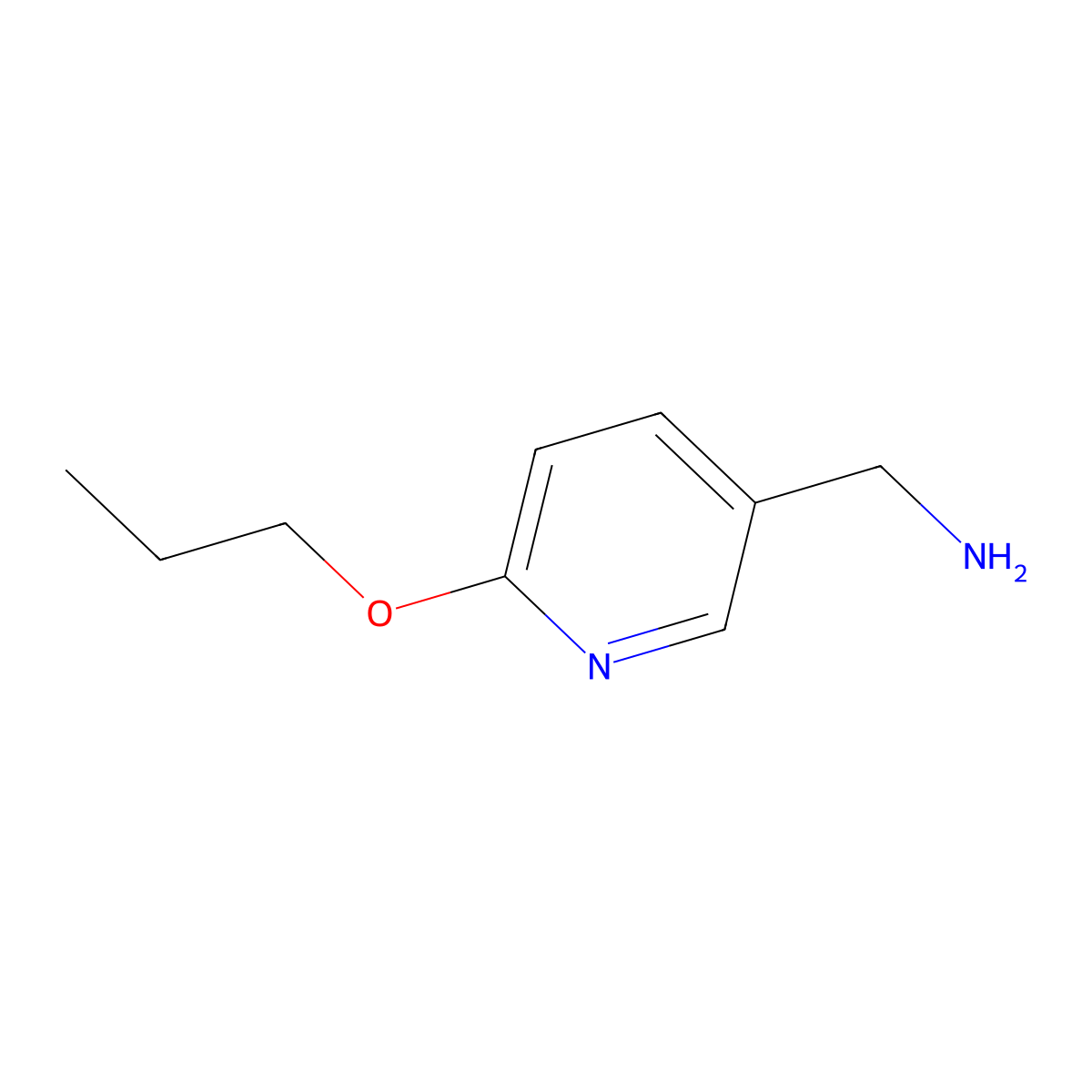 (6-Propoxypyridin-3-yl)methanamine molecular structure, CAS 591771-83-4