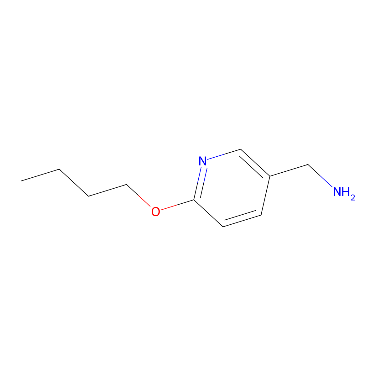 (6-Butoxypyridin-3-yl)methanamine molecular structure, CAS 591771-84-5