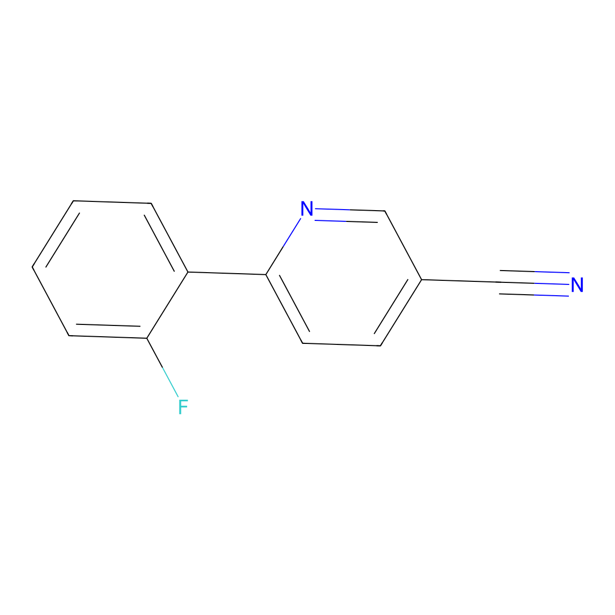 6-(2-Fluorophenyl)nicotinonitrile molecular structure, CAS 591777-12-7