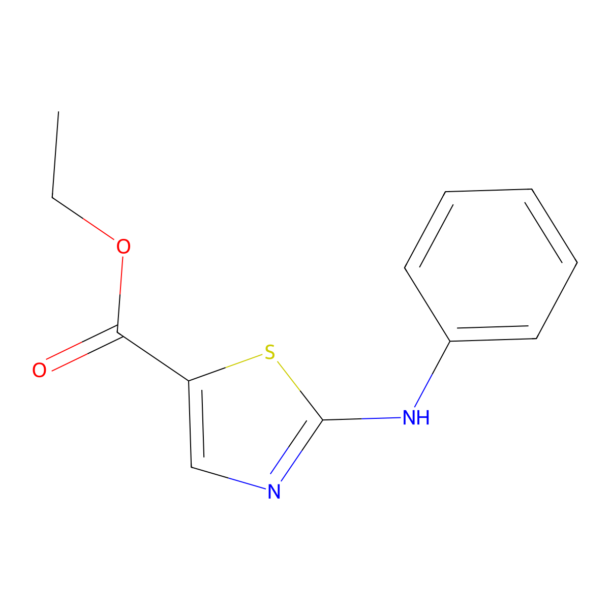 Ethyl 2-phenylamino-5-thiazolecarboxylate molecular structure, CAS 591777-89-8