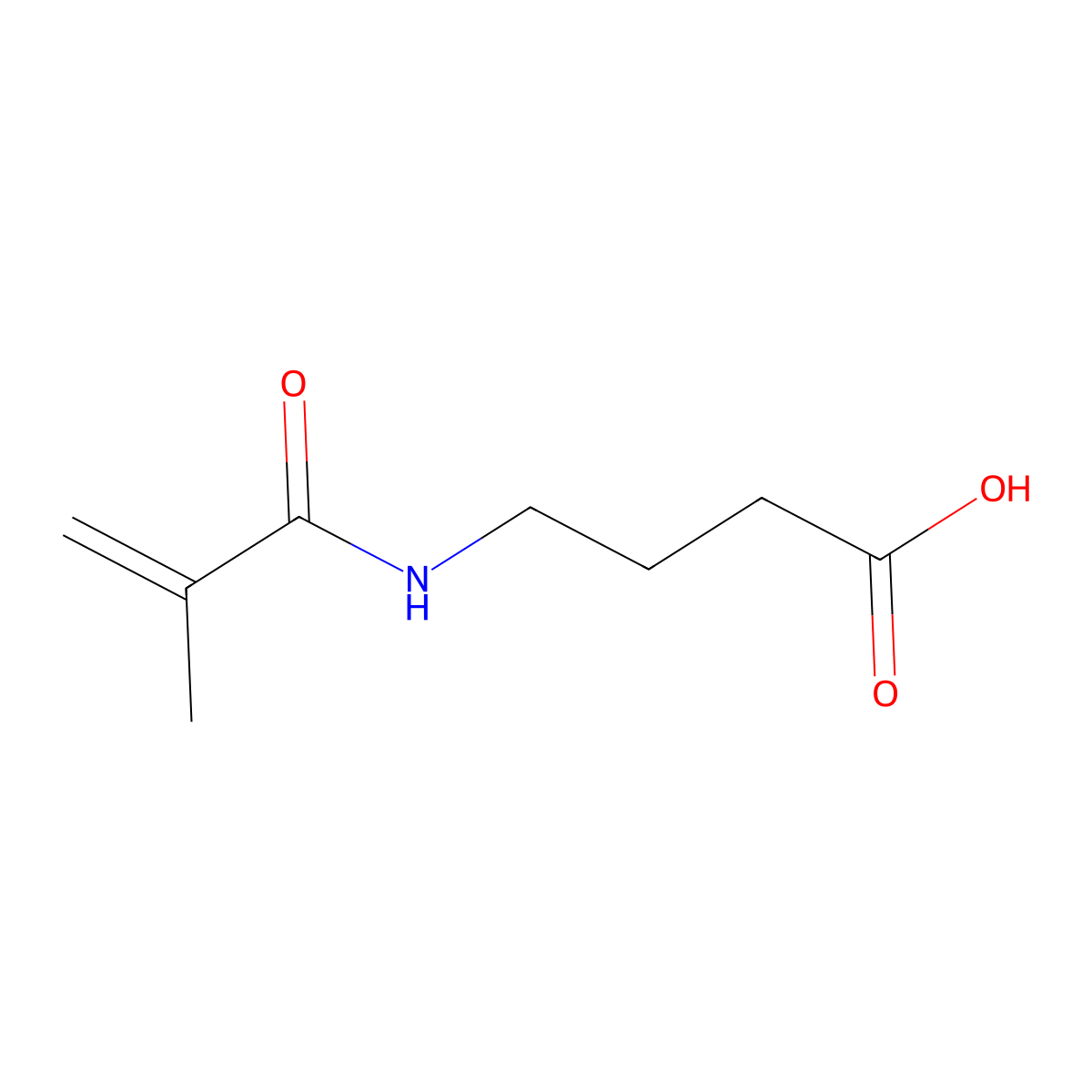 4-[(2-Methylacryloyl)amino]butanoic acid molecular structure, CAS 59178-91-5
