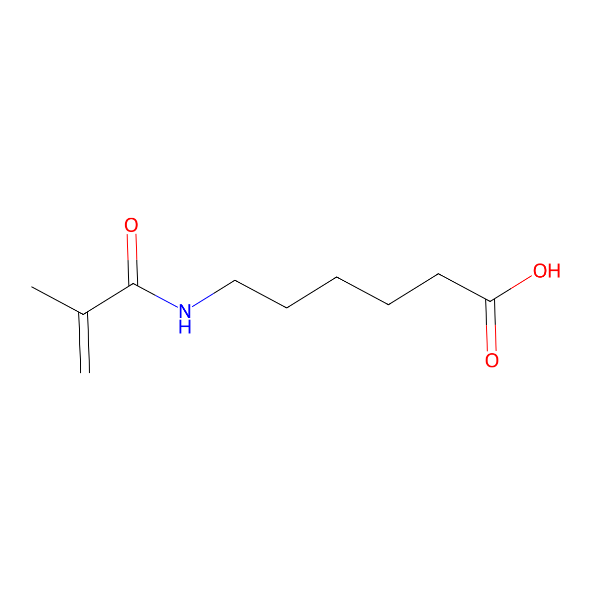 6-Methacrylamidohexanoic acid molecular structure, CAS 59178-92-6