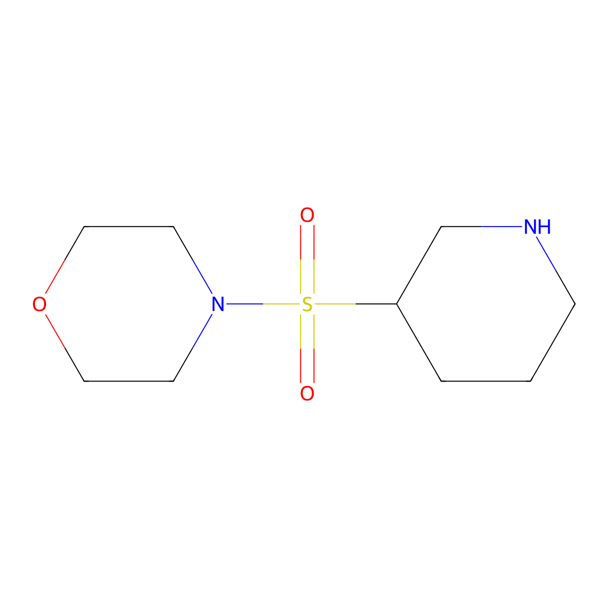 4-(Piperidine-3-sulfonyl)morpholine molecular structure, CAS 591780-31-3