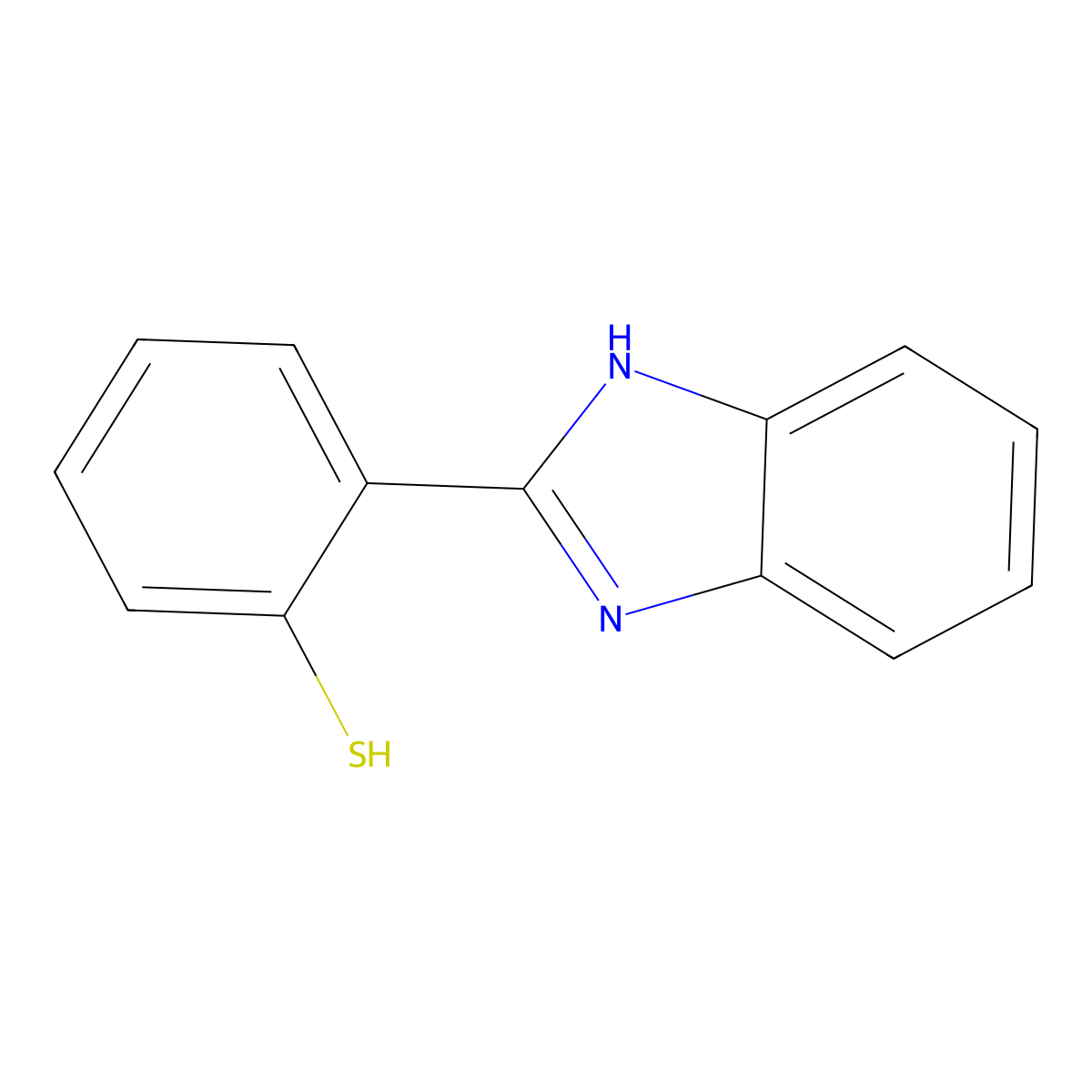 2-(1H-Benzimidazol-2-YL)benzenethiol molecular structure, CAS 5918-45-6