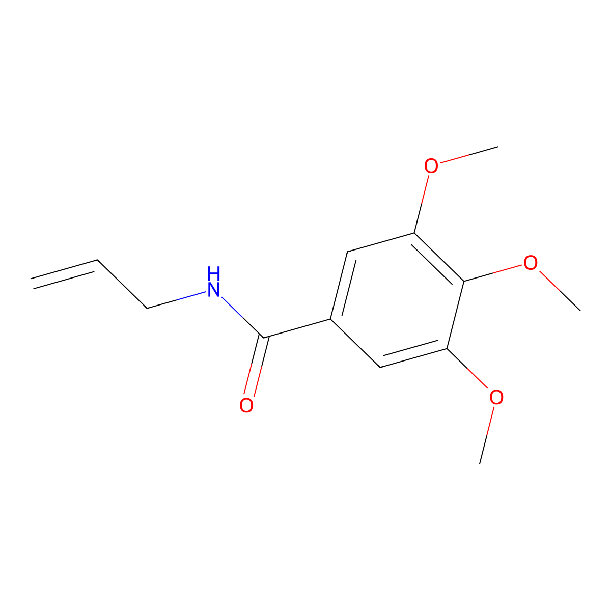 3,4,5-trimethoxy-N-(prop-2-en-1-yl)benzamide molecular structure, CAS 5918-60-5