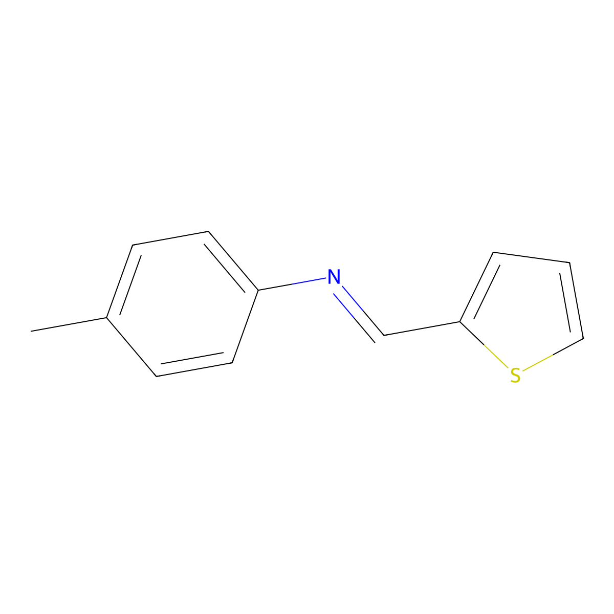 N-(4-Methylphenyl)-1-thiophen-2-YL-methanimine molecular structure, CAS 5918-69-4