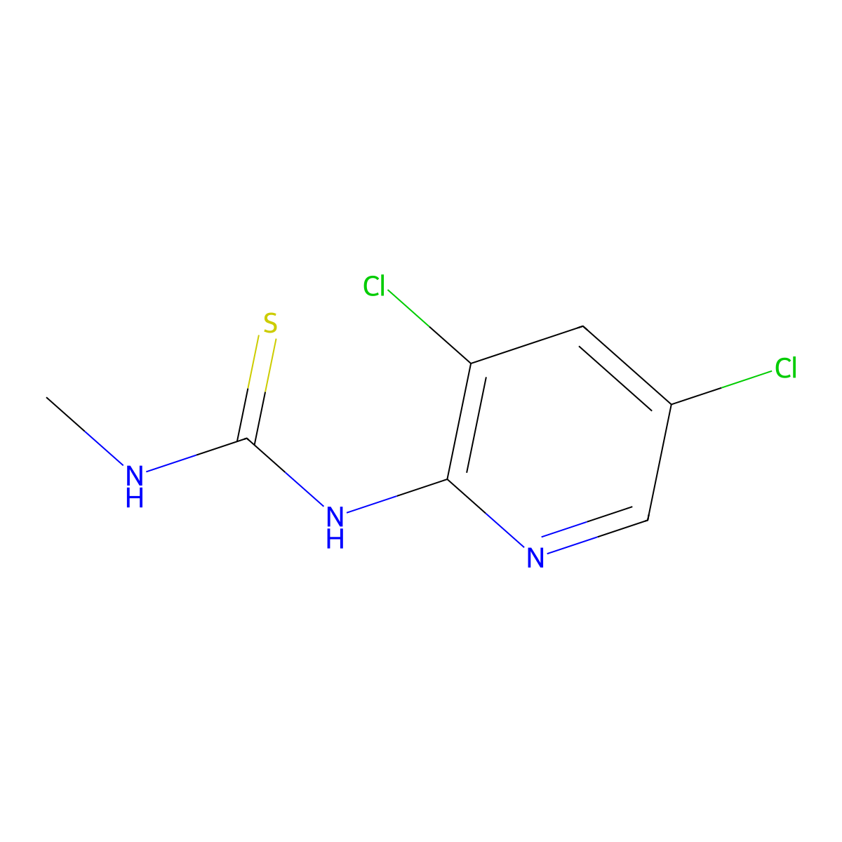 N-(3,5-Dichloropyridin-2-yl)-N'-methylthiourea molecular structure, CAS 59180-90-4