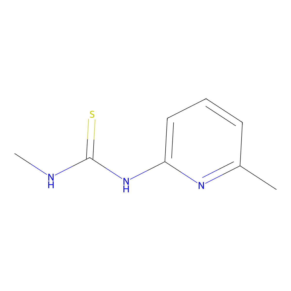 [(6-Methyl(2-pyridyl))amino](methylamino)methane-1-thione molecular structure, CAS 59180-98-2