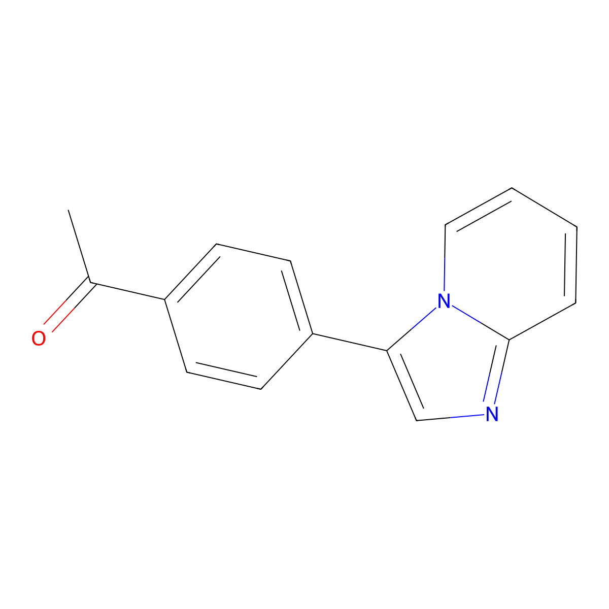 1-(4-(Imidazo[1,2-A]pyridin-3-YL)phenyl)ethanone molecular structure, CAS 59182-04-6