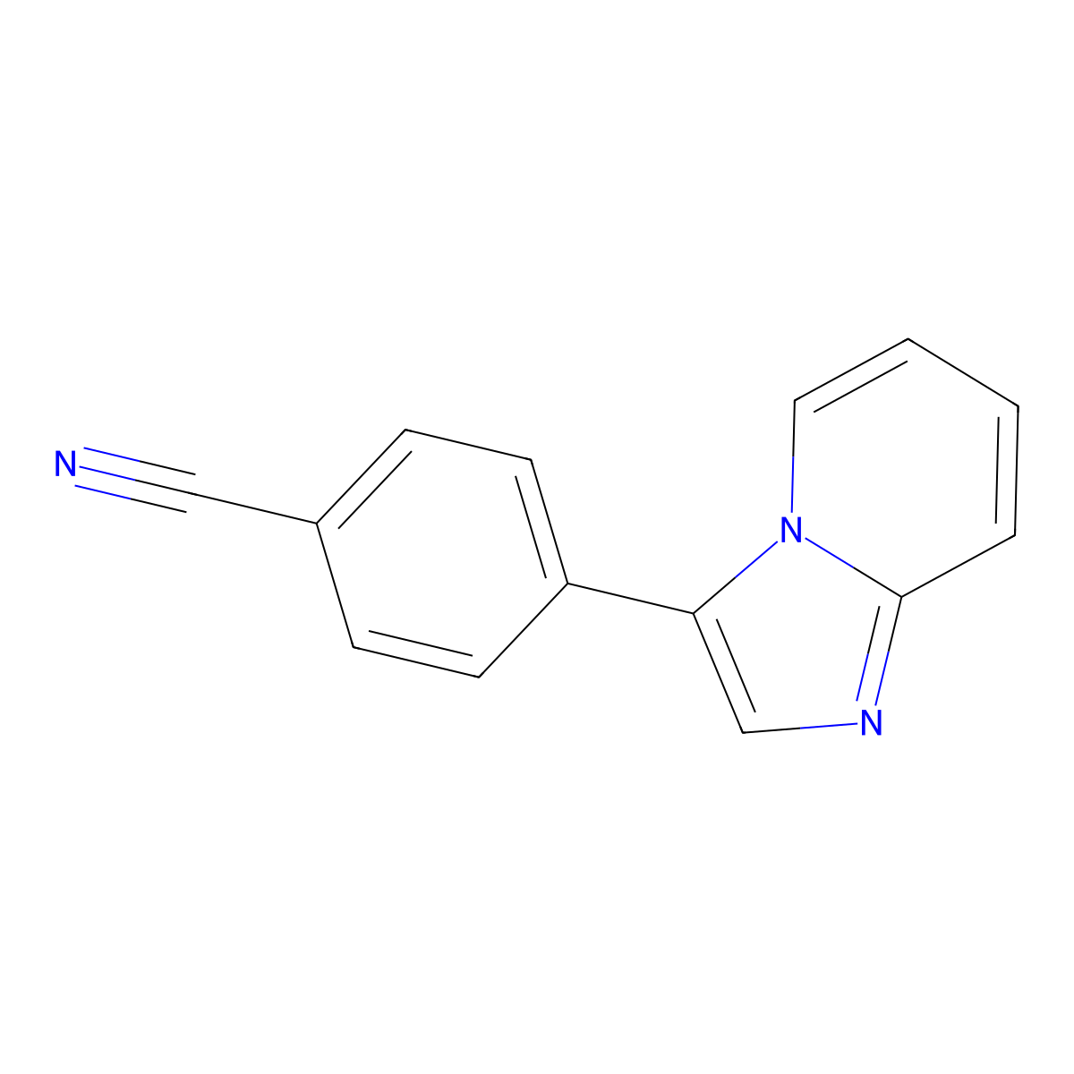 4-(Imidazo[1,2-A]pyridin-3-YL)benzonitrile molecular structure, CAS 59182-08-0