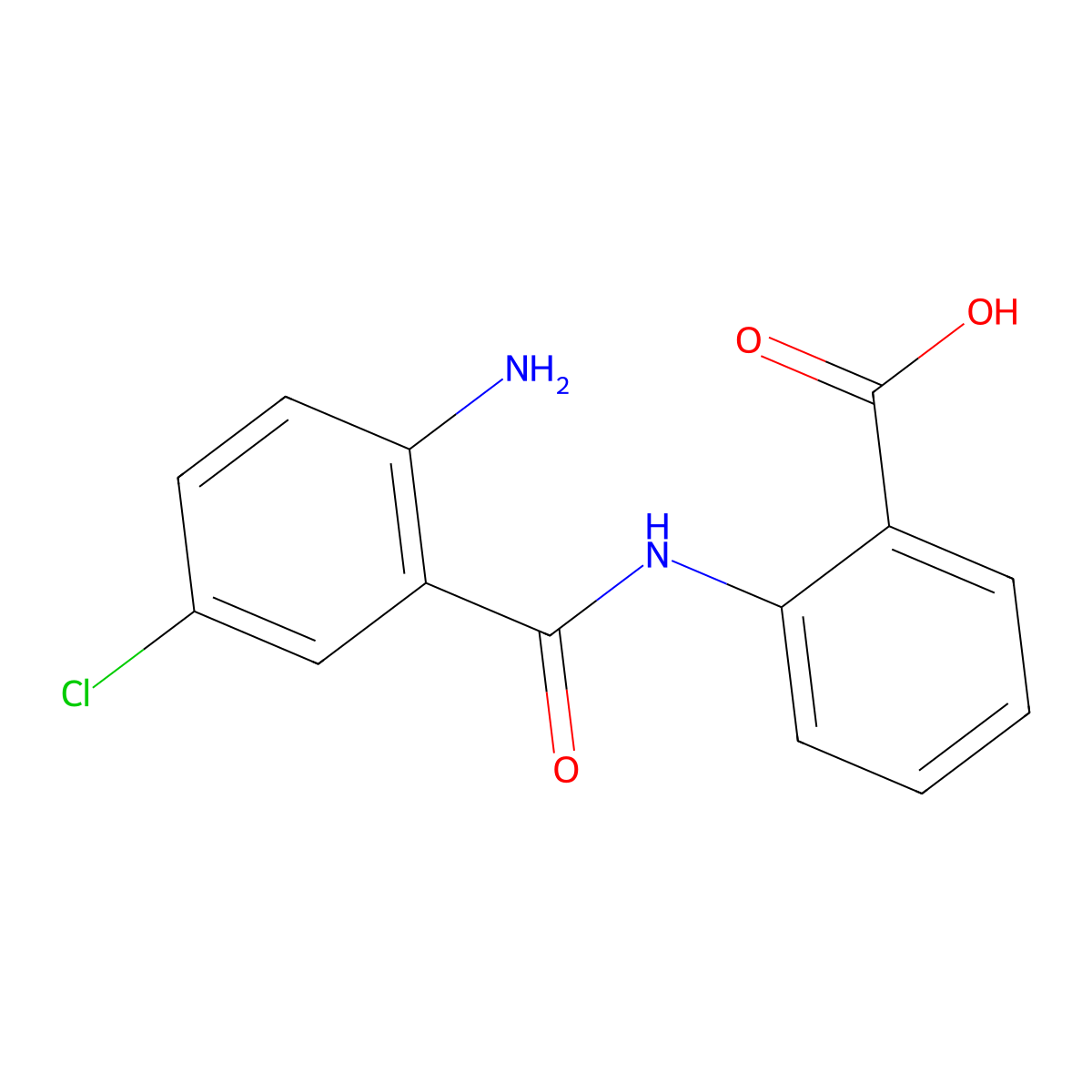 Benzoic acid, 2-[(2-amino-5-chlorobenzoyl)amino]- molecular structure, CAS 59187-54-1