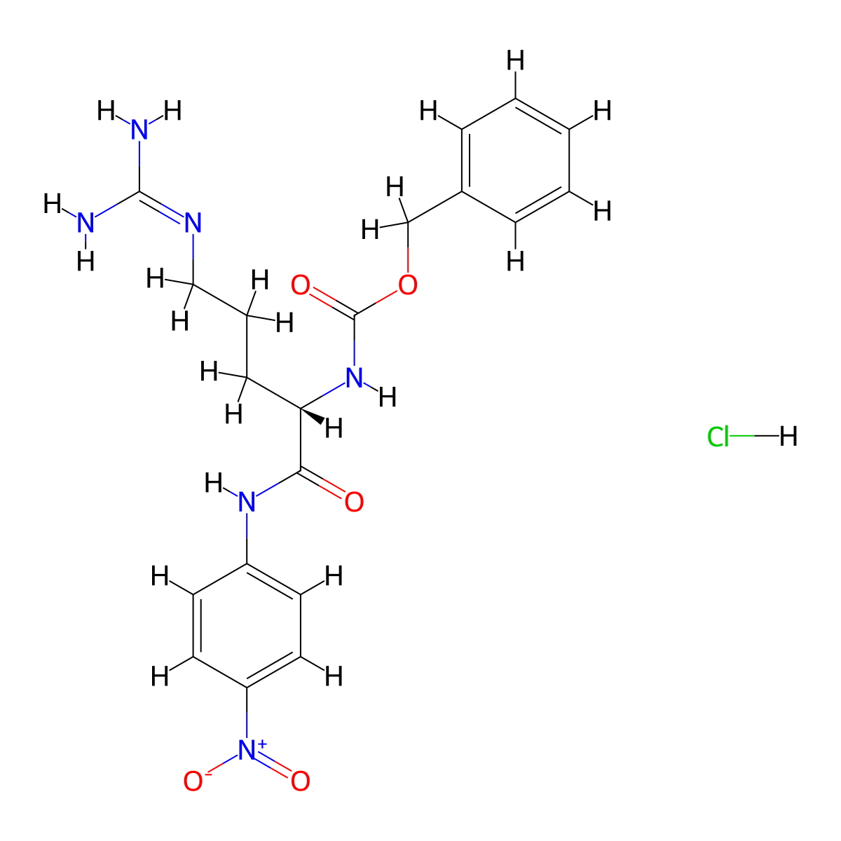 N-a-Z-L-arginine-4-nitroanilidehydrochloride molecular structure, CAS 59188-53-3