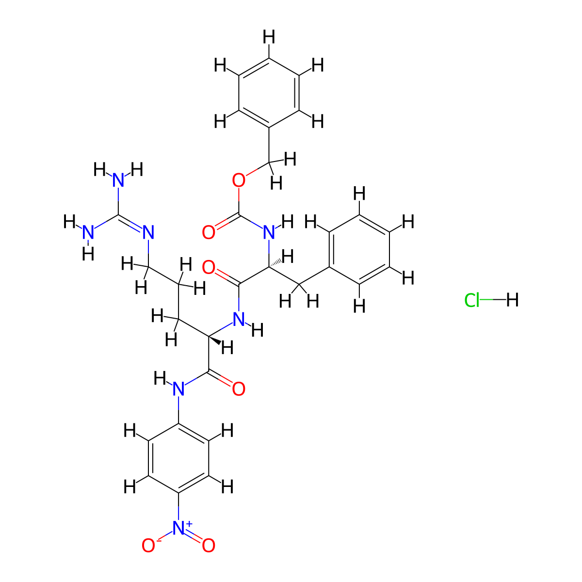 Z-Phe-Arg-pNA hydrochloride molecular structure, CAS 59188-54-4