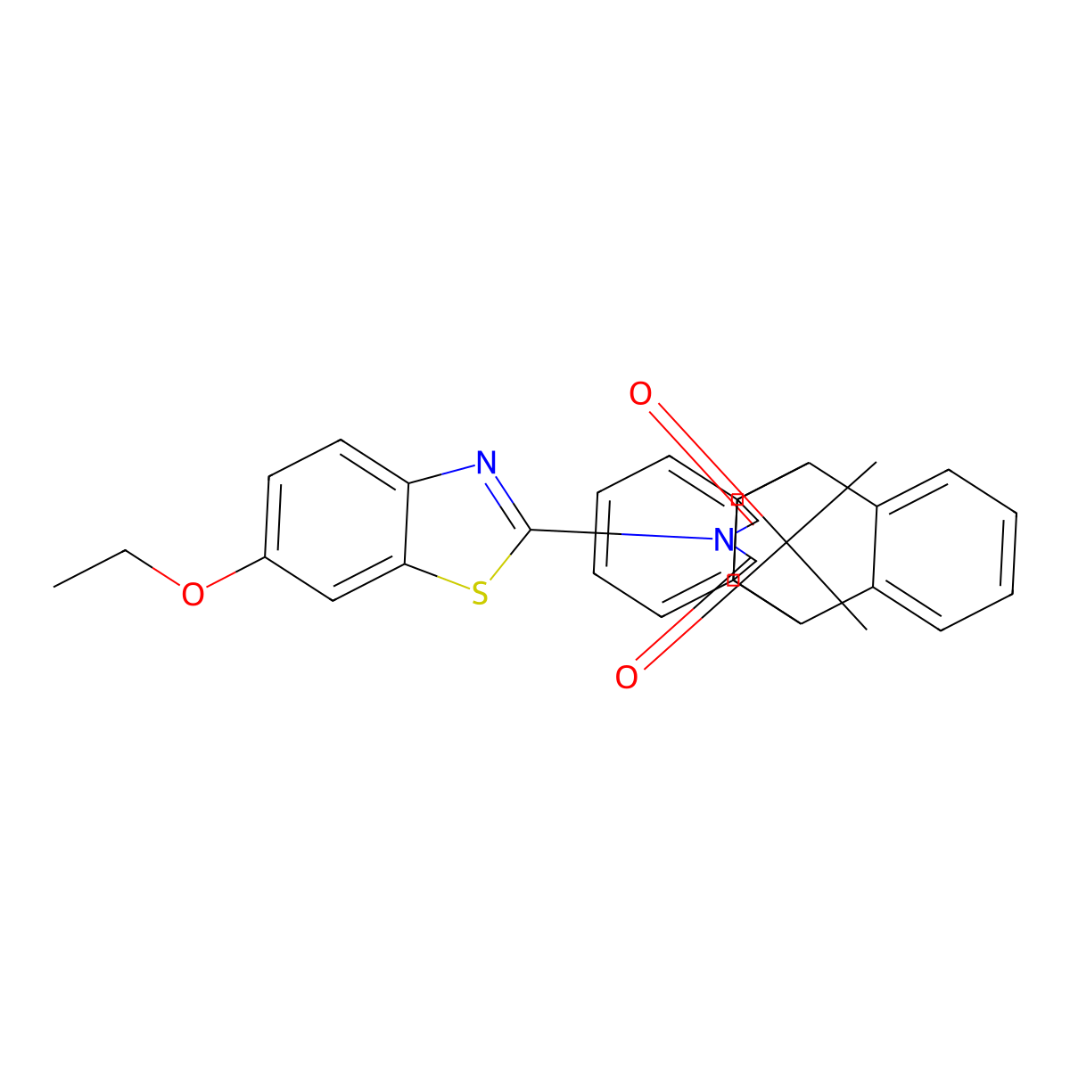 17-(6-Ethoxy-1,3-benzothiazol-2-yl)-17-azapentacyclo[6.6.5.0~2,7~.0~9,14~.0~15,19~]nonadeca-2,4,6,9,11,13-hexaene-16,18-dione molecular structure, CAS 5919-70-0
