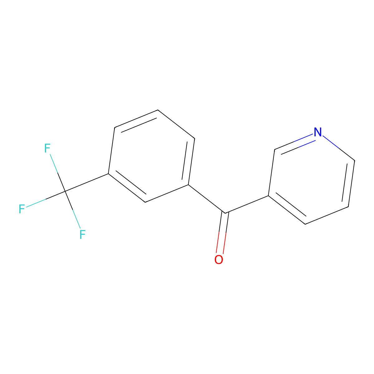 3-(3-(Trifluoromethyl)benzoyl)pyridine molecular structure, CAS 59190-60-2
