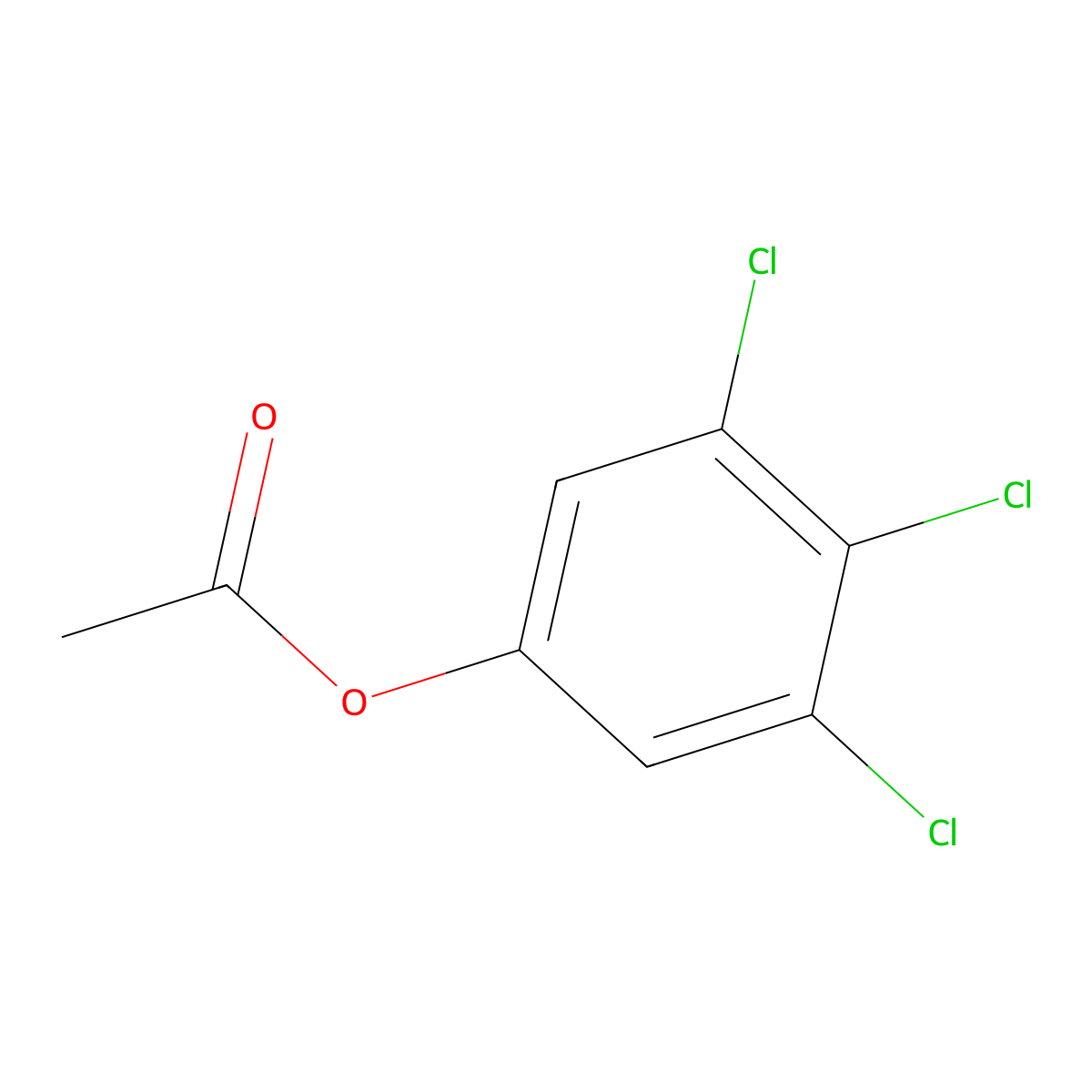 3,4,5-Trichlorophenyl acetate molecular structure, CAS 59190-61-3