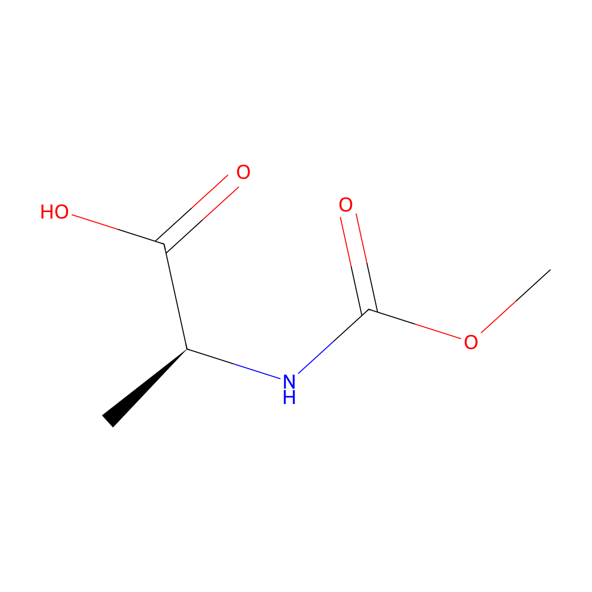 N-carbomethoxy-L-alanine molecular structure, CAS 59190-99-7