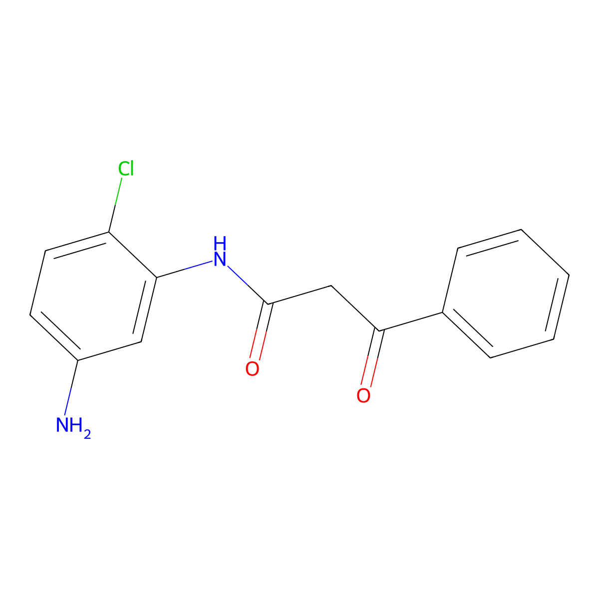 N-(5-amino-2-chlorophenyl)-3-oxo-3-phenylpropanamide molecular structure, CAS 59192-00-6