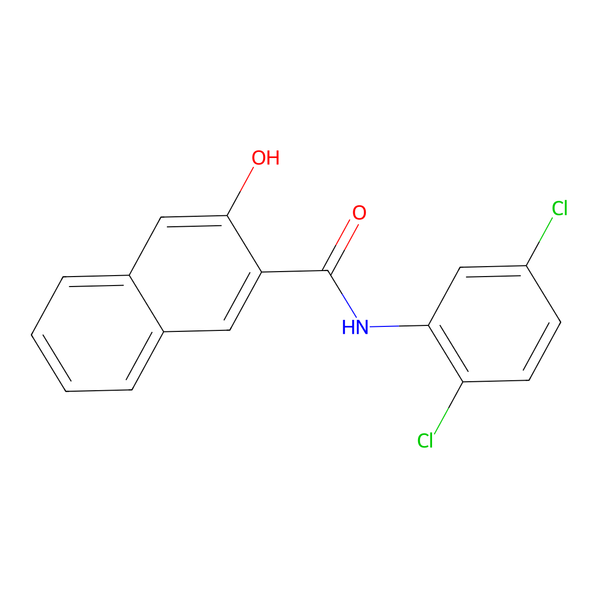 2-Naphthalenecarboxamide, N-(2,5-dichlorophenyl)-3-hydroxy- molecular structure, CAS 59192-05-1