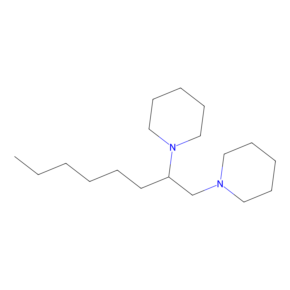 [(Piperidylmethyl)heptyl]piperidine molecular structure, CAS 59193-18-9