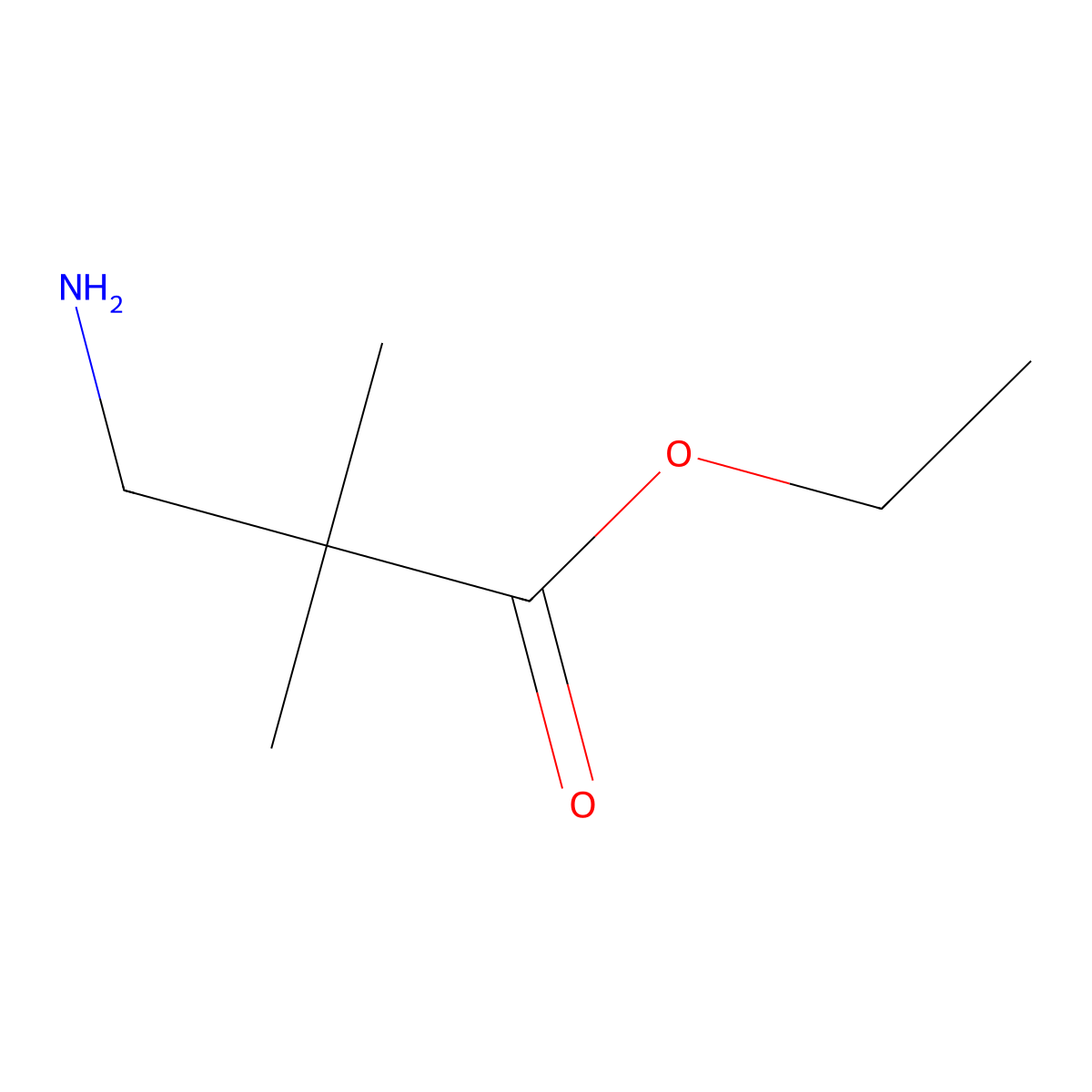 Ethyl 3-amino-2,2-dimethylpropanoate molecular structure, CAS 59193-77-0
