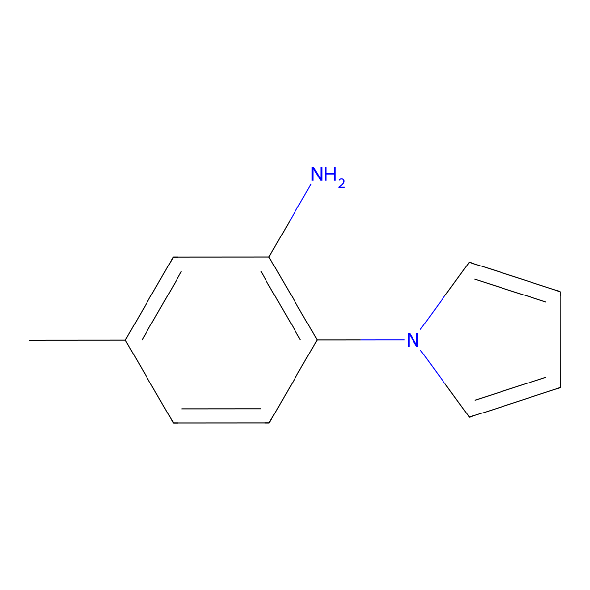 5-methyl-2-(1H-pyrrol-1-yl)aniline molecular structure, CAS 59194-21-7