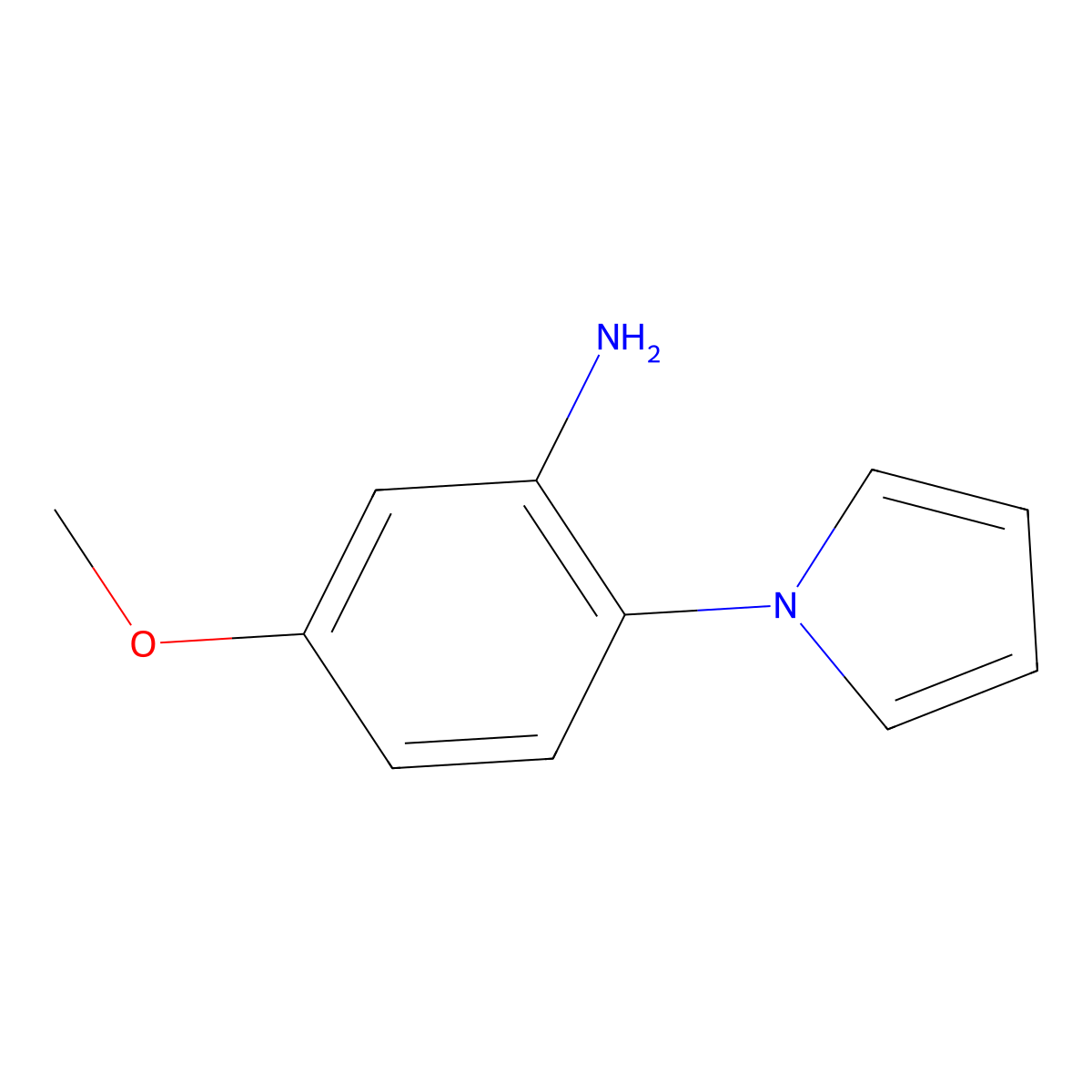 5-Methoxy-2-(1H-pyrrol-1-yl)aniline molecular structure, CAS 59194-26-2