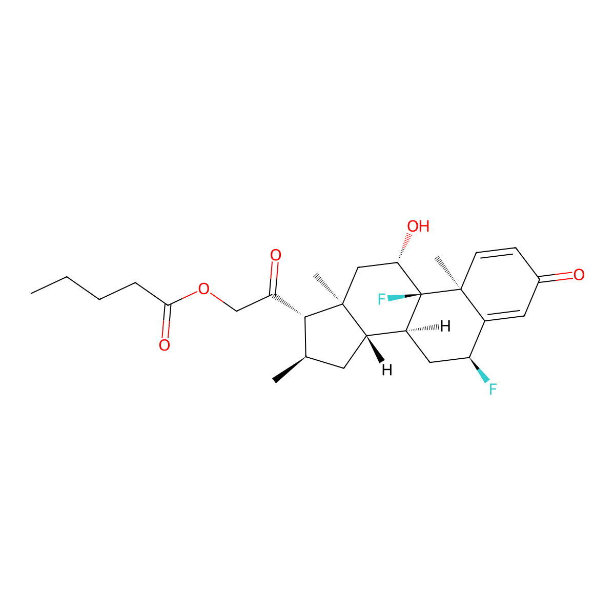 Diflucortolone Valerate molecular structure, CAS 59198-70-8