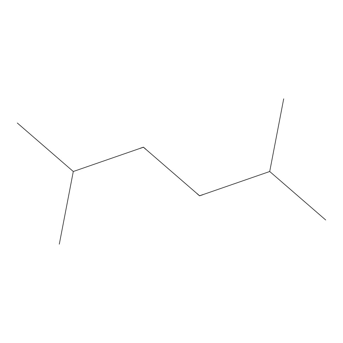 2,5-Dimethylhexane molecular structure, CAS 592-13-2