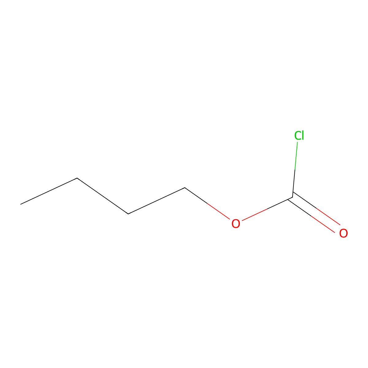 Butyl chloroformate molecular structure, CAS 592-34-7