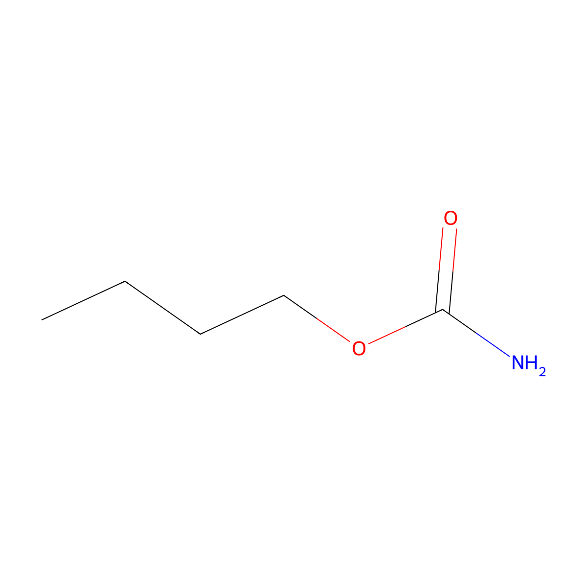 n-Butyl carbamate molecular structure, CAS 592-35-8