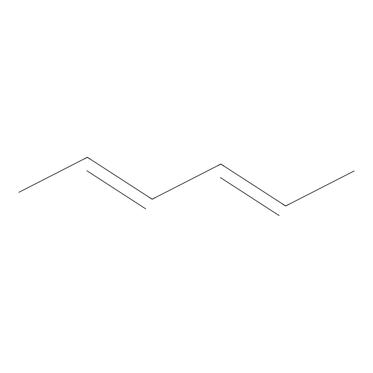trans,trans-2,4-Hexadiene molecular structure, CAS 592-46-1