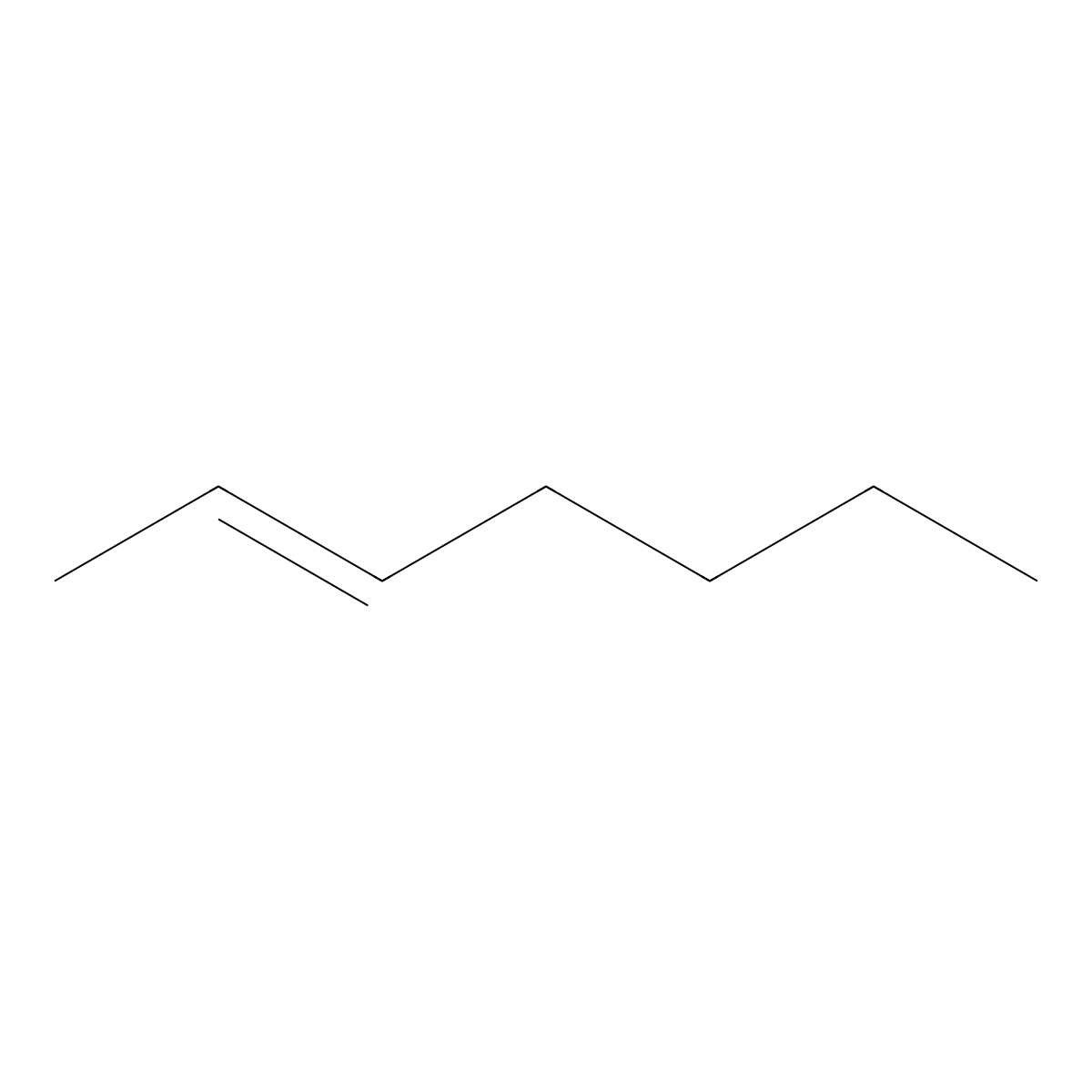 2-Heptene molecular structure, CAS 592-77-8