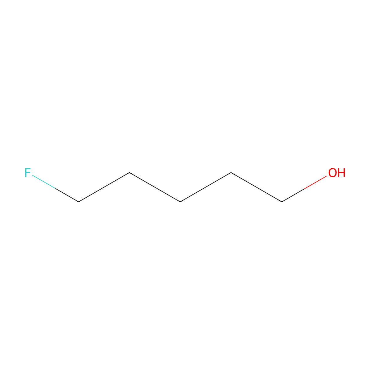 1-Pentanol, 5-fluoro- molecular structure, CAS 592-80-3