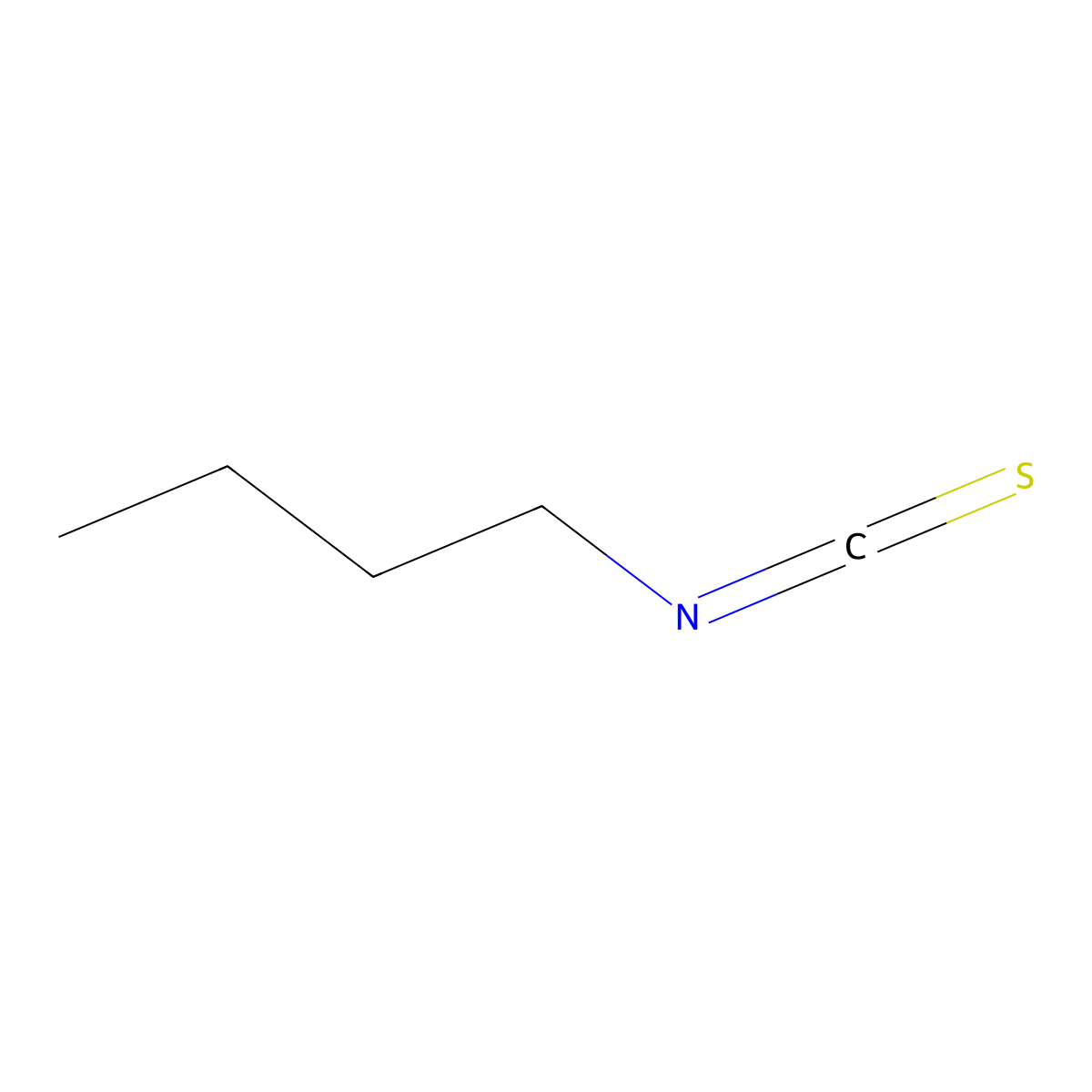 Butyl Isothiocyanate molecular structure, CAS 592-82-5